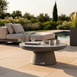 Loungetisch Kylix Faserbeton Schwarz