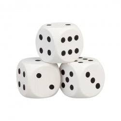 Halmakegel.com Augenwürfel - 30mm - Holz - weiss 257433