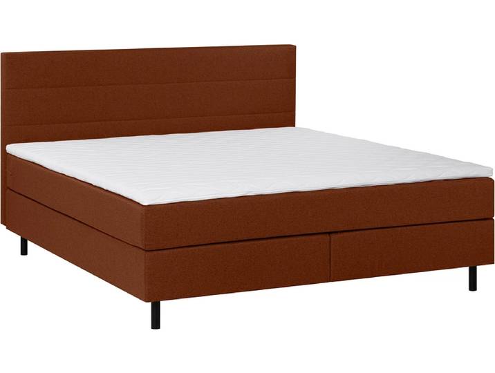 Boxspringbett ROOKIE terrakotta 160x200cm weich