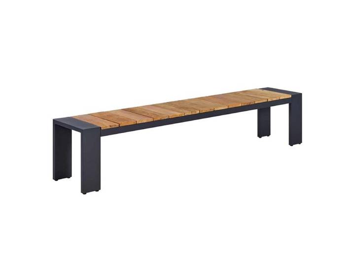 OUTLIV. Konis Gartenbank Aluminium/Teak recycelt