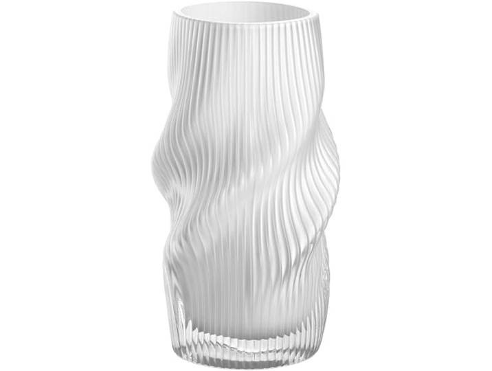 LEONARDO HOME Verdi Vase 1 Stück Kunstvolle Blumenvase für Tischdeko Hingucker durch geschwungenes Design Glasvase für Blumensträuße Elegantes Tischaccessoire Höhe 19,4 cm weiß 055274