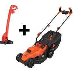 Black & Decker, Rasenmäher, BLACK+DECKER Grasmaaier BEMW461BGL2 + trimmer (Akkubetrieb, Netzbetrieb)