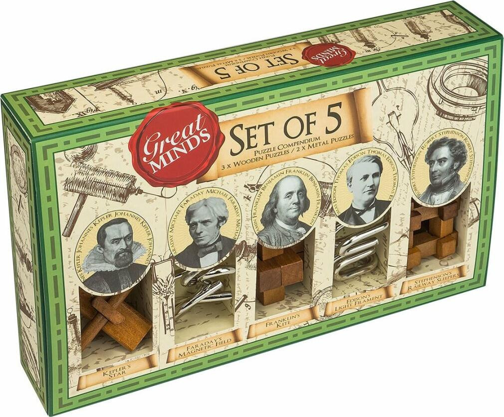 Great Minds: Set van 5 puzzels voor mannen