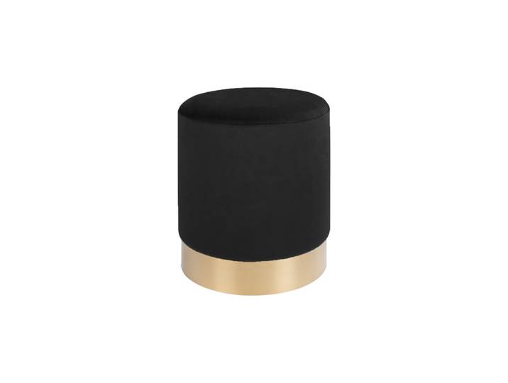 Pouf en velours noir