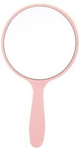 Fusion Finds Creative Handheld Makeup Mirror Portable Round Vanity Mirror With Comfortable Handle pink l