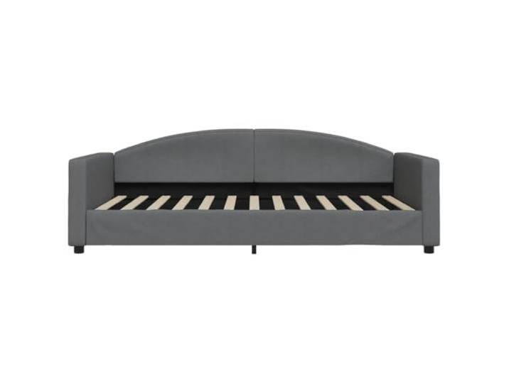 KTHLBRH Tagesbett, dunkelgrau, 100 x 200 cm, aus Stoff 2-in-1 Schlafsofa, Gestell aus Metall und Massivholz, Lattenrost enthalten, Matratze nicht im Lieferumfang enthalten