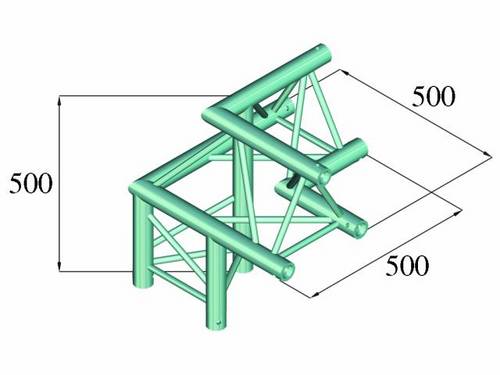 Alutruss TRILOCK 6082AL-32 3-Punkt Traverse 3-Weg-Ecke 90°