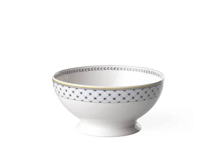 Villeroy und Boch Audun Ferme Schüssel, 2 L, Premium Porzellan, Weiß/Grau