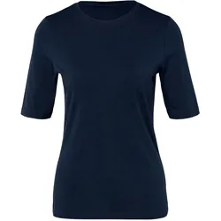 Tchibo - Basic Halbarmshirt - Damen - Gr. XL - dunkelblau