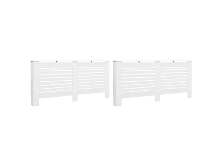 Cache radiateurs 2 pcs Blanc 172x19x81\,5 cm MDF