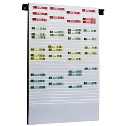 EICHNER Beleg-Planungtafel für DIN A5/A6 (50 x 79,5 cm) 32 Fächer silber