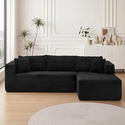 Modern Upholstered Modular Sectional Sofa with Flexible Chaise Seating by GDFStudio