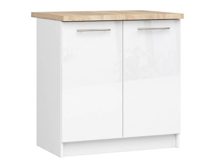 UNTERSCHRANK Weiß, Weiß Glanz 85/80/46