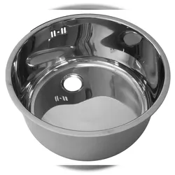 Chefgastro Gastro-Edelstahl-Spülbecken Rund, AISI 304 HxB 18x42xcm