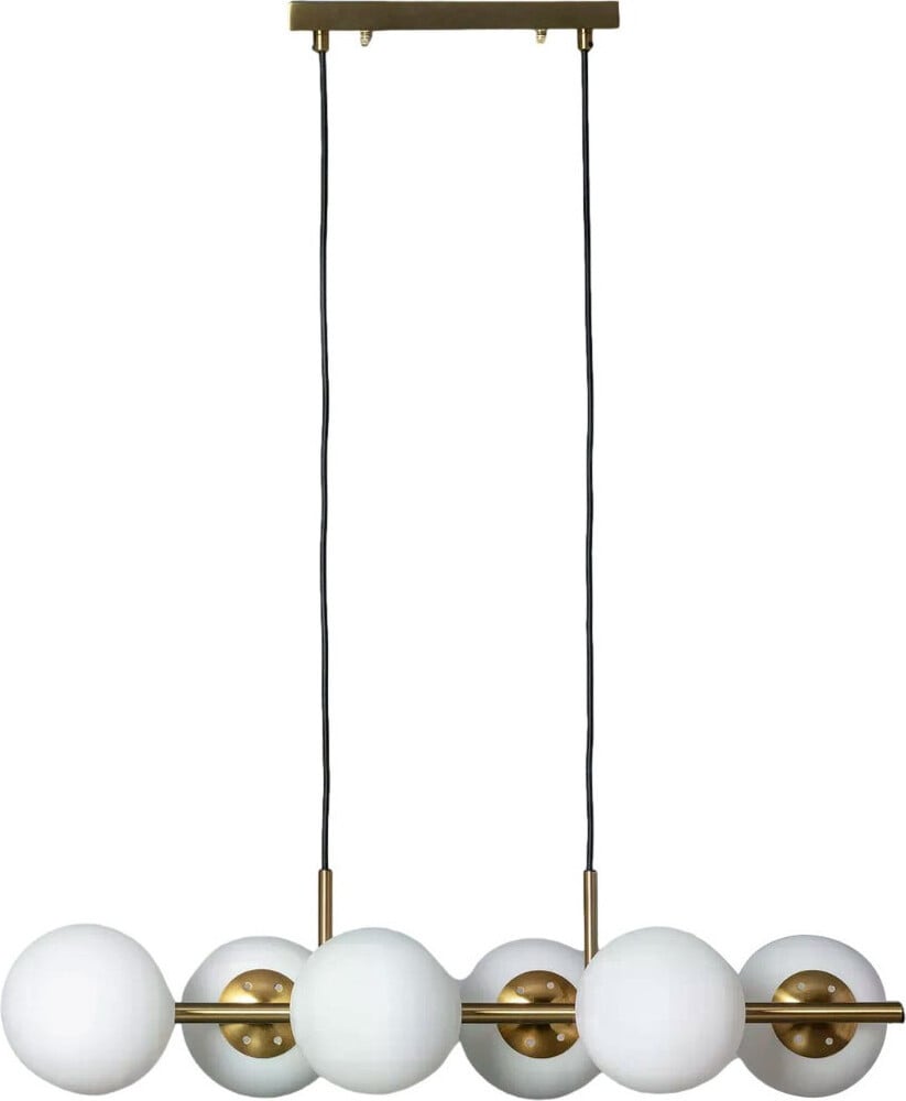 Abruzzo Hanglamp Conte, goud-wit, metaal, B/D/H: 162 x 85 x 33 cm