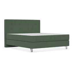 BRUNO Boxspringbett Premium 180x200cm in Grün | Matratzen-Härtegrad: Links H2 / Rechts H2 | mehrfach ausgezeichnet in Design & Qualität