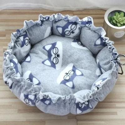 Uplifted Finds Plush Nesting Donut Pet Bed & Cushion Basket grey Dog s
