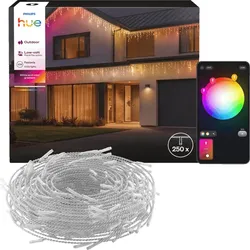 PHILIPS Hue Festavia Eiszapfen-Lichterkette, White & Color Ambiance, 8.5 m, 250 LEDs Lichterkette RGBW