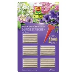Compo 1206202004 Balkon-und Kübelpfl. Düngestäbchen Guanp 30 Stäbchen