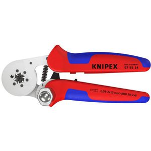 Knipex Crimpzange 97 55 14, mit Seiteneinführung, selbsteinstellend, für Aderendhülsen 0,08 - 16mm²