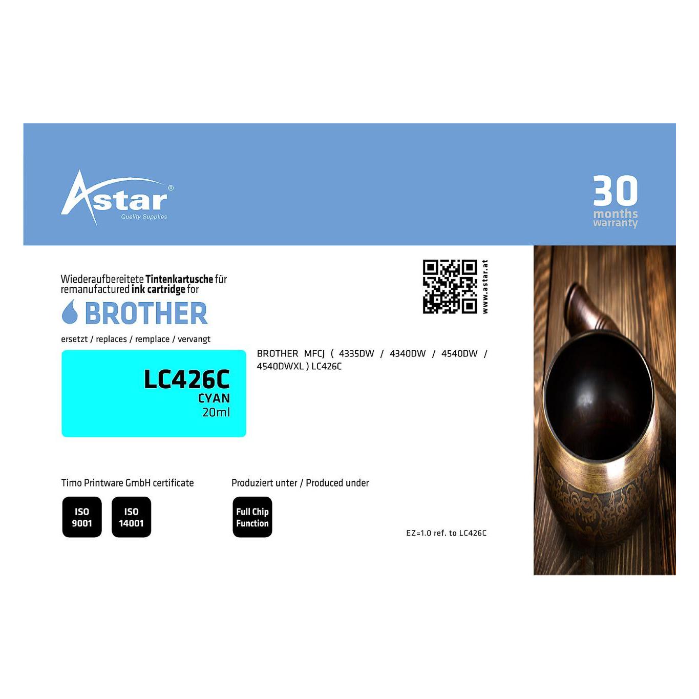 Astar AS70822 BROTHER LC426C MFCJ Tinte (AS70822)