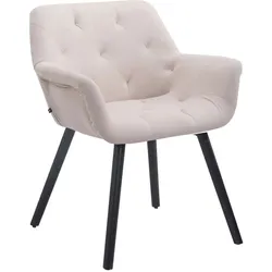 CLP Besucherstuhl Cassidy Stoff Schwarz   Farbe: beige, Gestell Farbe: schwarz