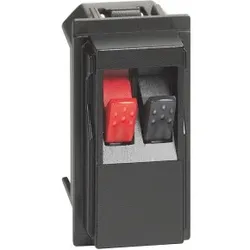 Legrand KG4294 LivingNow 1-modulige Lautsprecherklemme in der Farbausführung Black