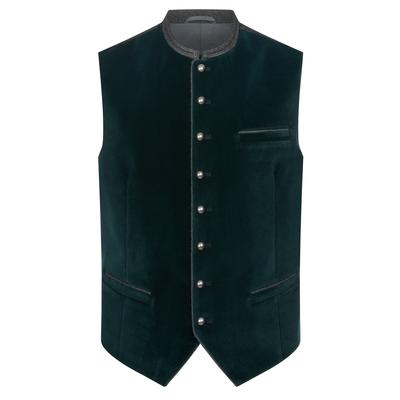 Trachtenweste NÜBLER "Trachtenweste Evan", Herren, Gr. 48, grün, Obermaterial: 100% Polyester PES. 100% Polyester PES., Westen