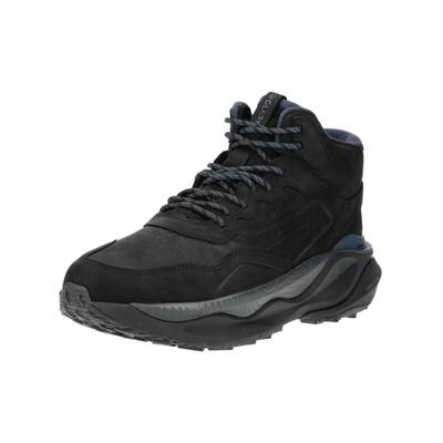 Sneaker CLARKS "Clarks Sneaker Leder", Herren, Gr. 43, Textil, schwarz (schwarz, blau), Leder, Schuhe Sneaker