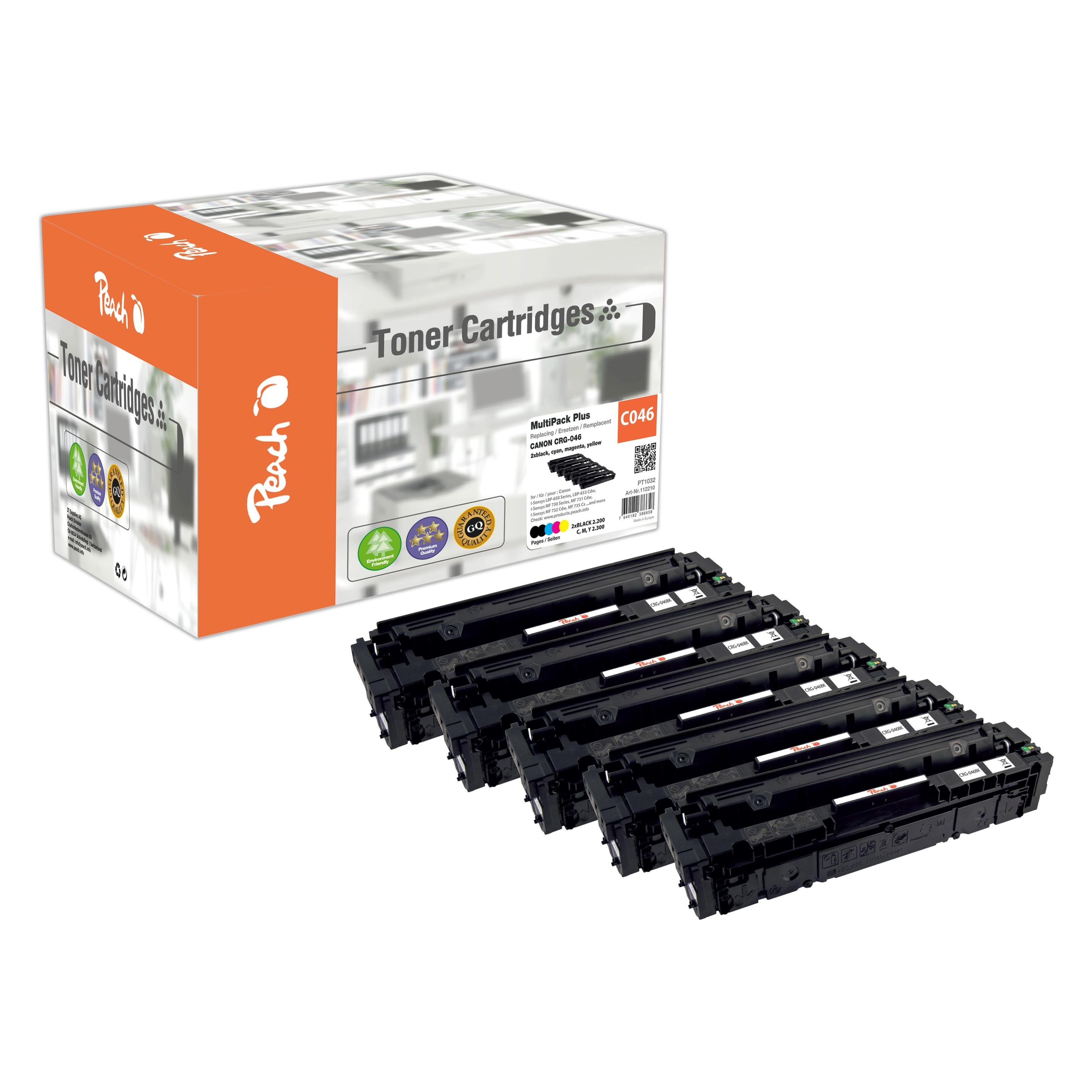 Peach Toner MP+ kompt CRG-046 - Tonereinheit - Schwarz (CMYK) (PT1032)
