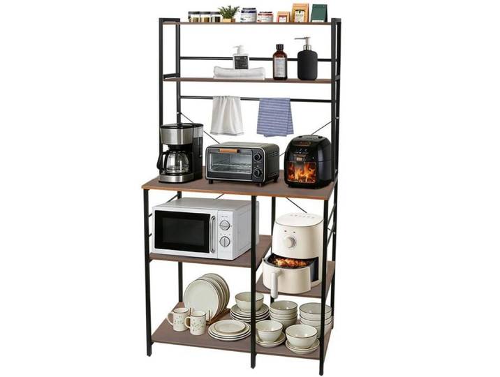 MIPAN.Desserte De Cuisine Marron - 40x90x168cm - Meuble Bas Cuisine 168 cm - Scaffale per Microonde - Mobile Cucina - Portaspezie