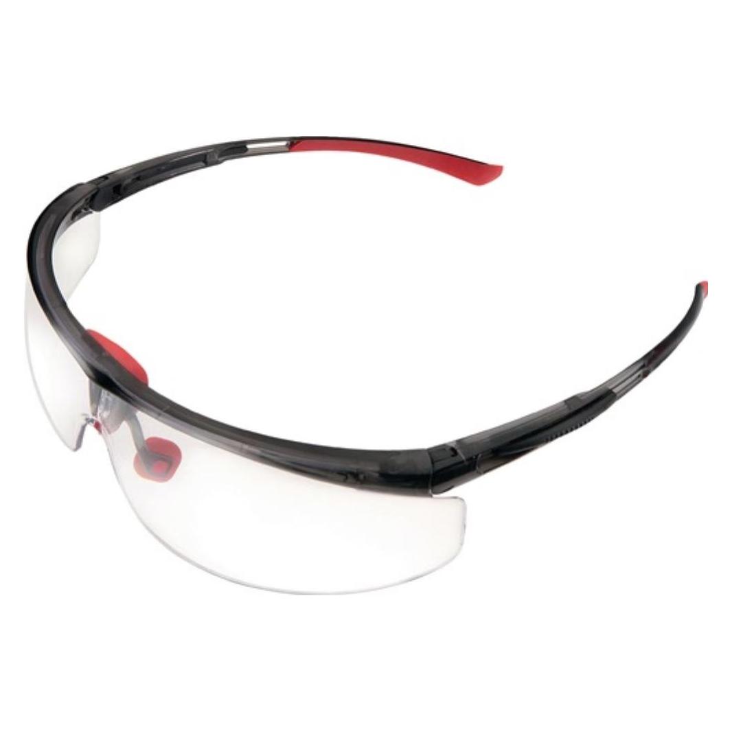 Honeywell Schutzbrille Adaptec EN 166-1FT Bügel schwarz/rot,Scheibe klar (1030749HS)