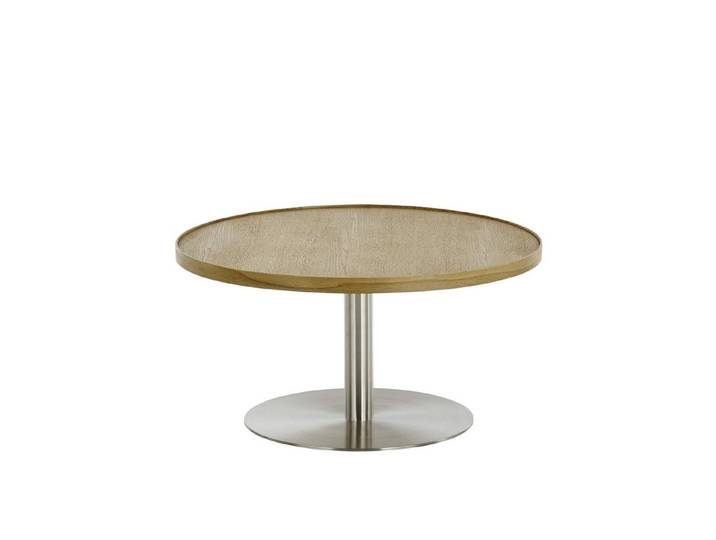 freiraum Couchtisch MONTEVERDE, in Eiche furniert, Holzwerkstoff/ Metall - 40x80cm (HxD)