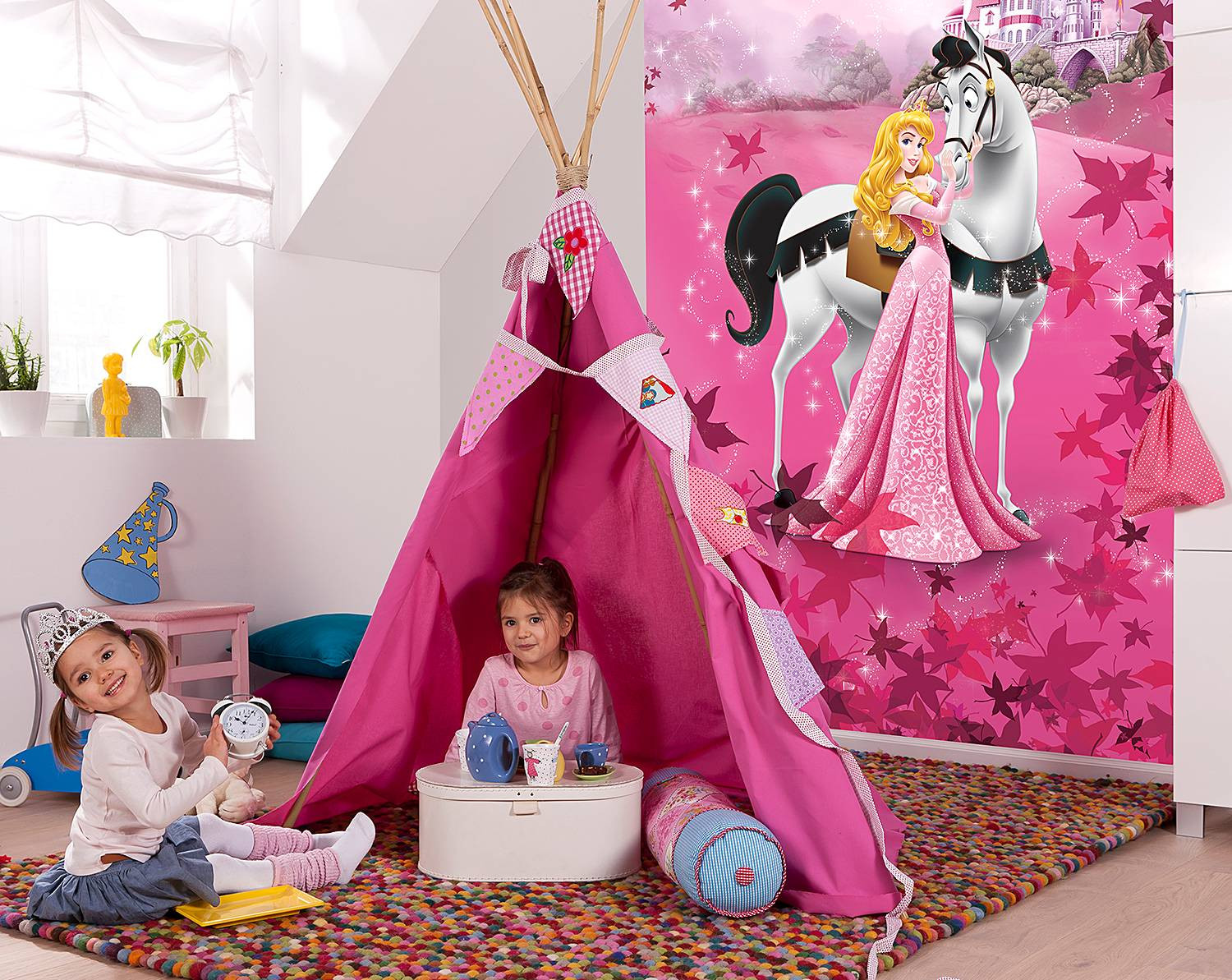 home24 Fotobehang Sleeping Beauty in meerdere kleuren, B: 184 cm, H: 254 cm