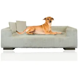 Rohrschneider Hundesofa gepolstert Cord breit beige