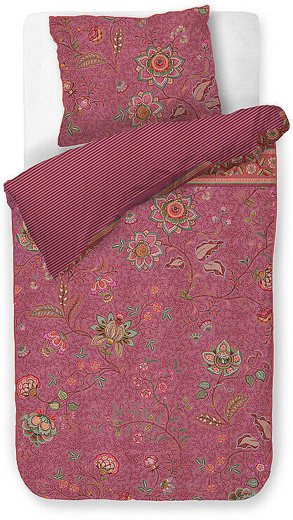 PIP STUDIO Perkal Bettwäsche MUMBAI EVENING 70x90cm/140x200cm Dunkelrosa dunkelrot EG