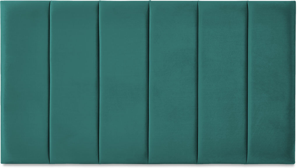 17 Stories Franciene Upholstered Velvet Headboard Aqua Polyester Double (4'6)