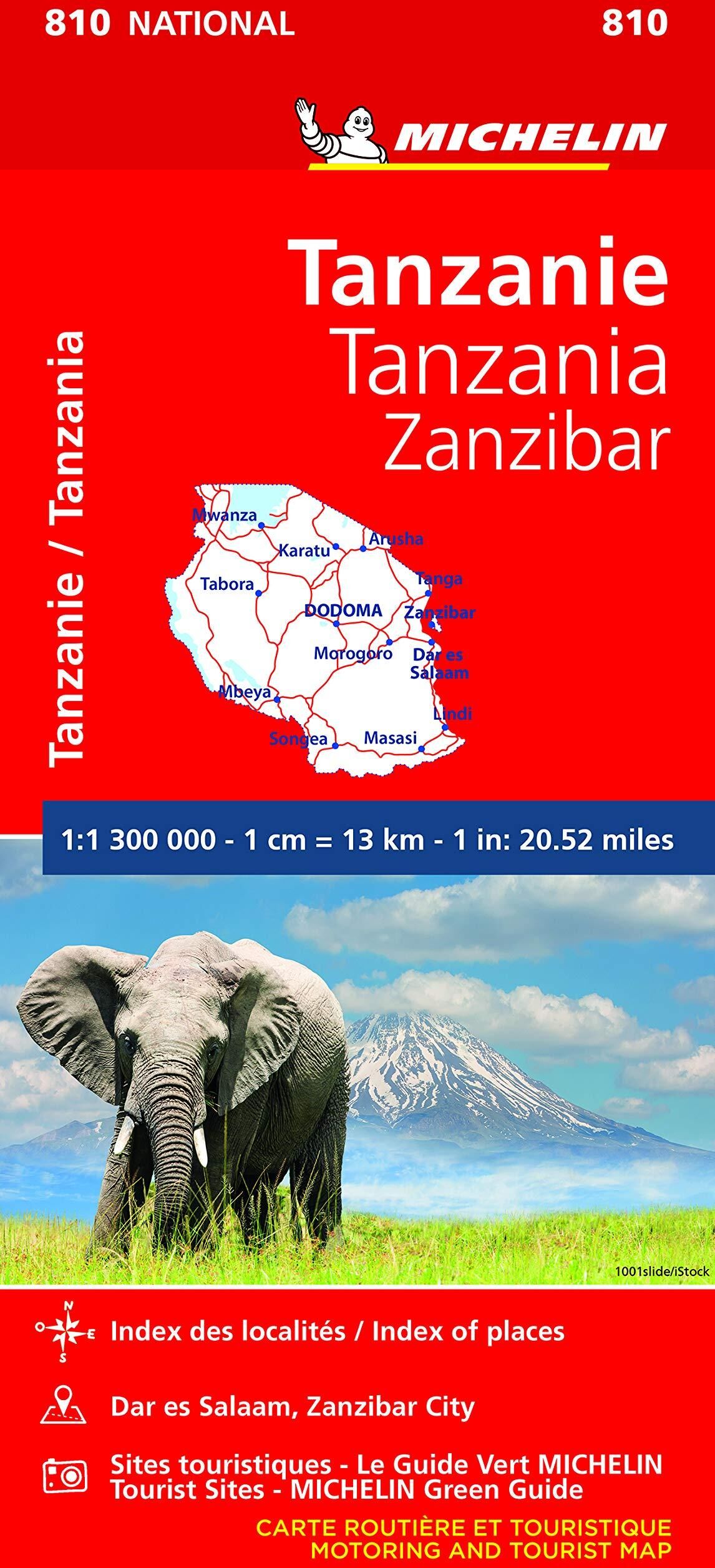 Carte routière n° 810 - Tanzanie & Zanzibar   Michelin
