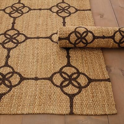 Carson Kressley Geometric Snaffle Bit Jute Rug - 10' x 14' - Ballard Designs