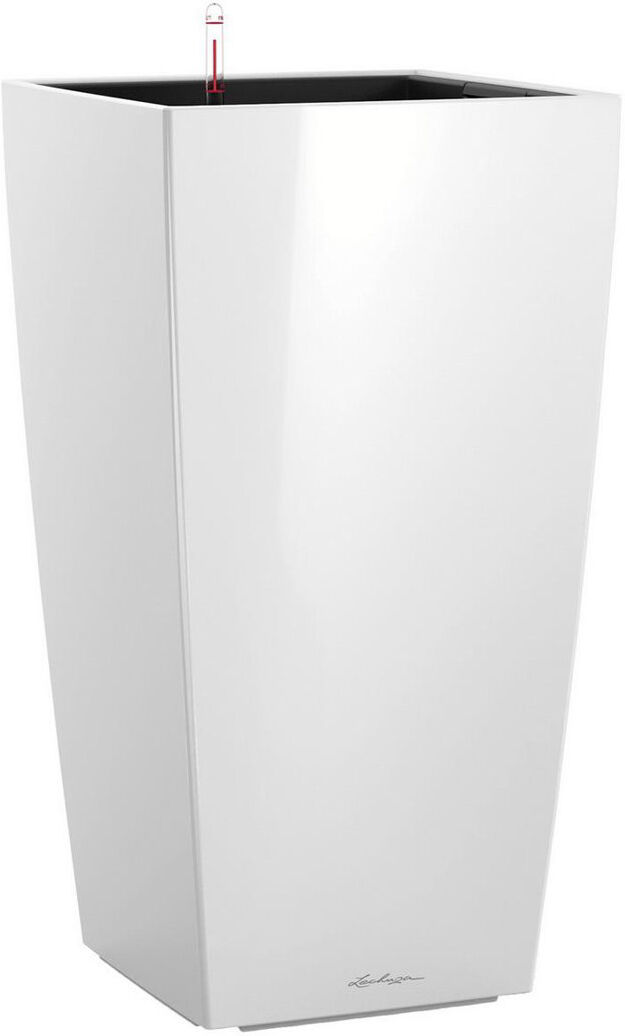 Lechuza Cubico Self-Watering Plastic Indoor / Outdoor Planter Box Cream White 75 cm H x 40 cm W x 40 cm D