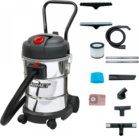 Comet CVP 130 X - Trocken- und Nasssauger - 30 l - Behälter aus Stahl - Profi-Serie