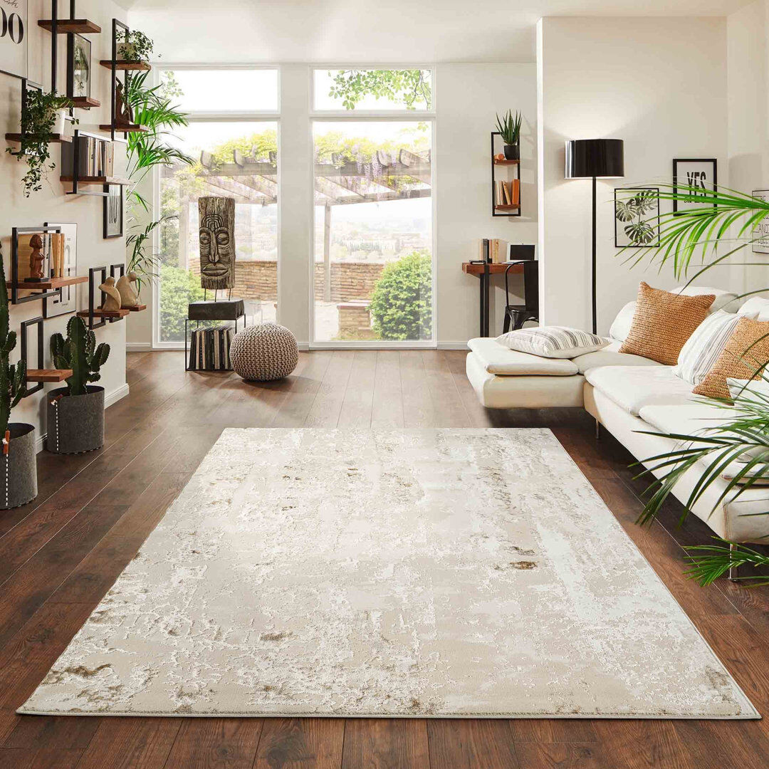 Rio Abbey-Leigh Abstract Area Rug Beige Rectangle 160 x 230cm