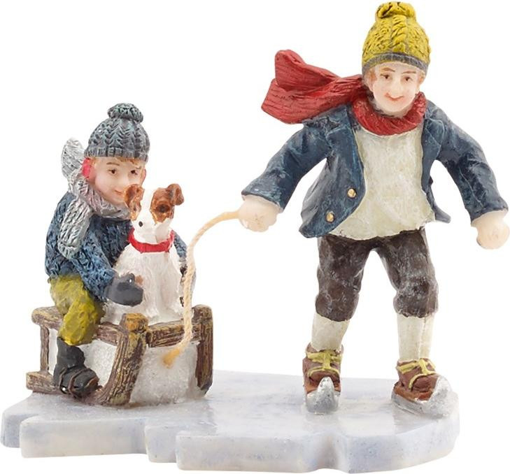 Luville Kerstfiguur Ice skating with friend
