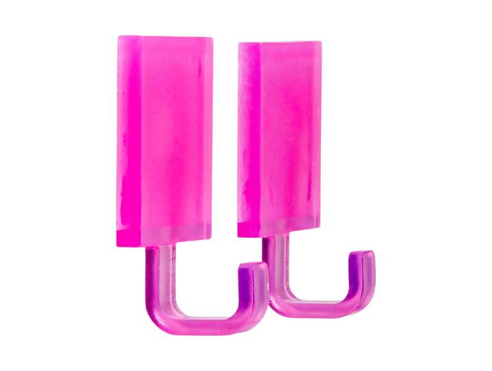 Klebehaken Transparent Pink