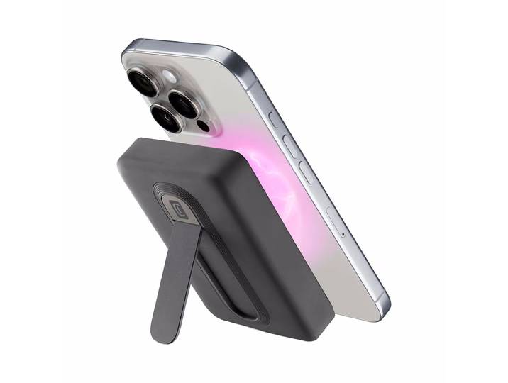 Cellularline Power Bank Mag Stand 10.000 Qi2 15W Powerbank – schwarz
