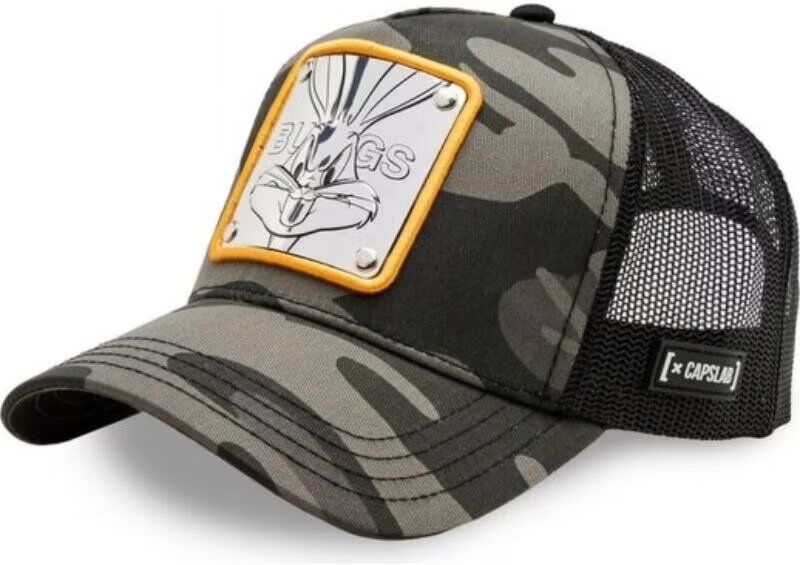 Capslab Gorra Trucker Bugs Bunny Camuflaje Gris Talla Única Unisex