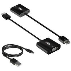 club3D CAC-1302 HDMI / VGA Adapter [1x HDMI-Stecker - 1x VGA-Buchse] Schwarz 50 cm
