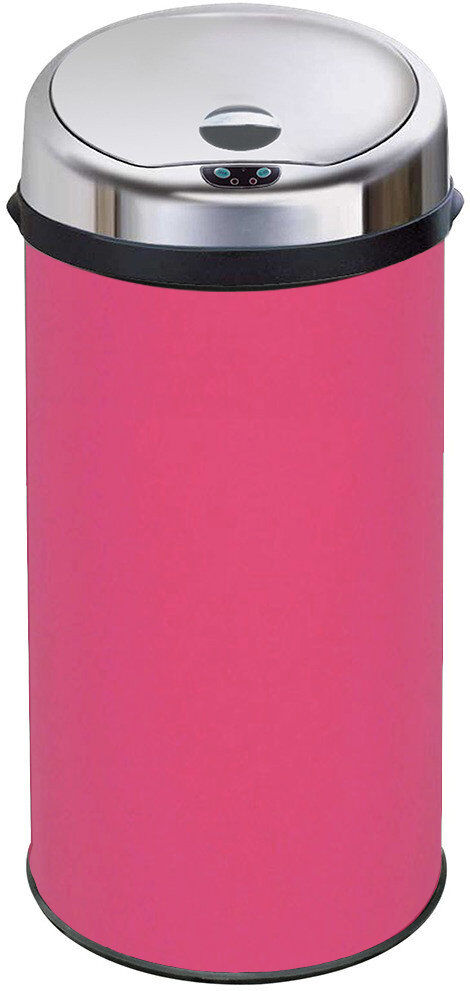 Symple Stuff Ladson Steel Motion Sensor and Odour Seal Kitchen Rubbish Bin Pink 42L