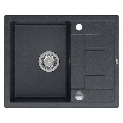 Quadron MORGAN 116 Spüle Black Diamond Spüle mit Push To Open Siphon Edelstahl 1 Becken mit (brak)