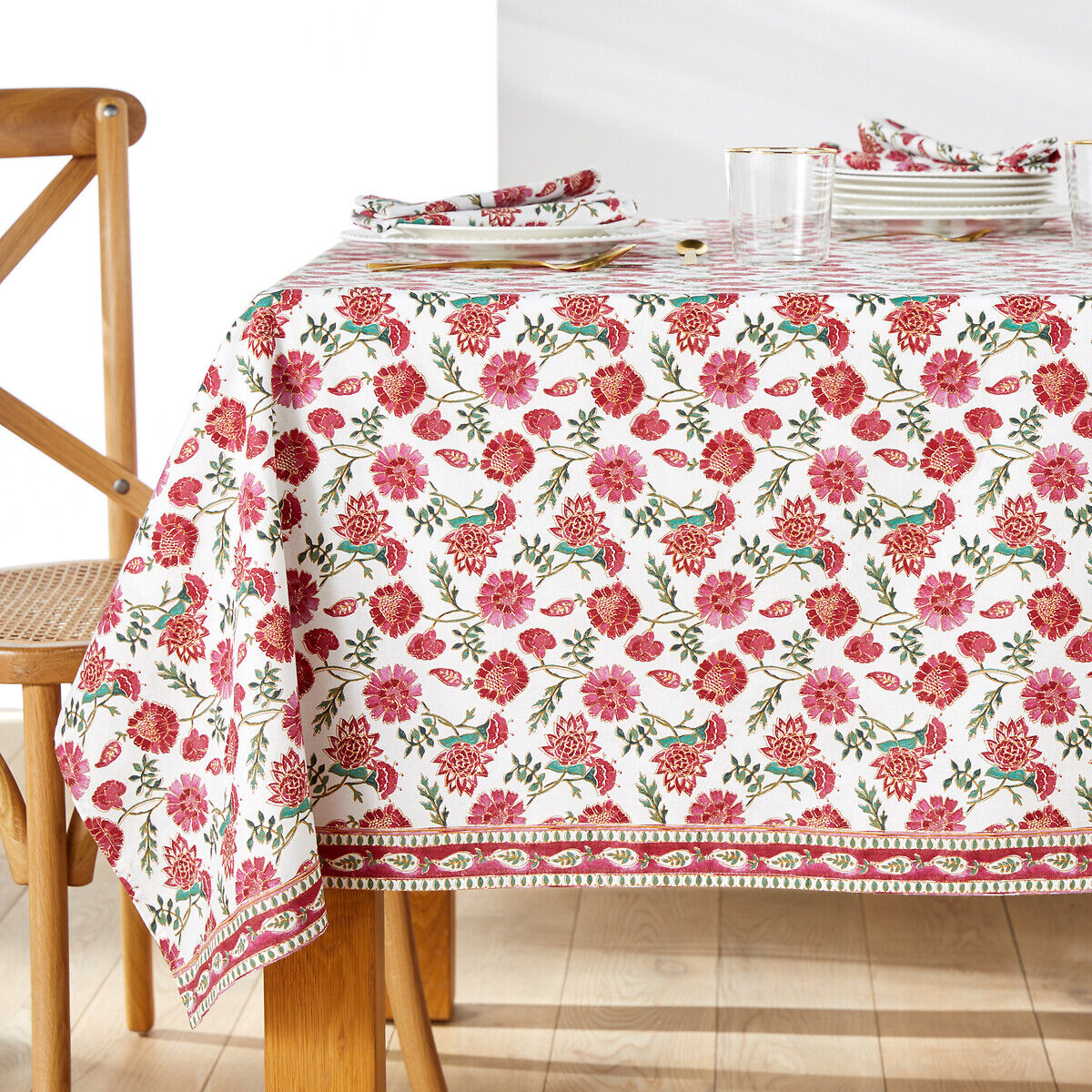 LA REDOUTE INTERIEURS Nappe imprimée coton lavé, Bhojan